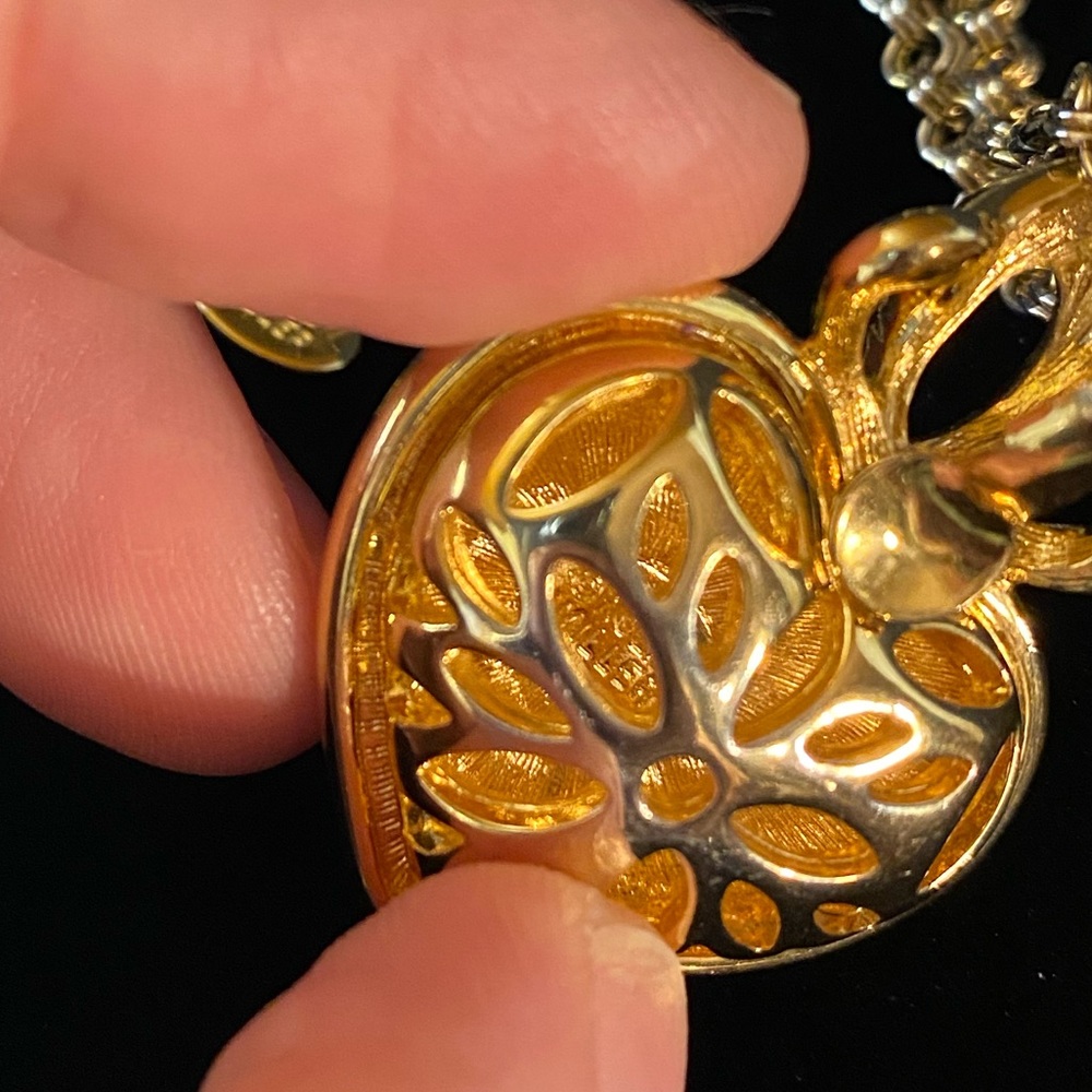 Vintage Nolan Miller Heart Pendant Necklace - Picture 5 of 17